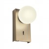Wall lamp Redo Norma, metal, glass, antique bronze, LED, 5W, 330 lumens, warm white 3000K, H.15 cm