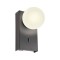 Wall lamp Redo Norma, metal, glass, sand black, LED, 5W, 330 lumens, warm white 3000K, H.15 cm