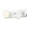 Wall lamp Redo Norma, metal, matt white, LED, 5W+3W, 450 lumens, warm white 3000K, L.28 cm
