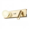 Wall lamp Redo Norma, metal, matt gold, LED, 5W+3W, 450 lumens, warm white 3000K, L.28 cm