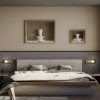 Wall lamp Redo Norma, metal, matt gold, LED, 5W+3W, 450 lumens, warm white 3000K, L.28 cm