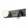 Wall lamp Redo Norma, metal, matt black, LED, 5W+3W, 450 lumens, warm white 3000K, L.28 cm