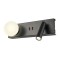 Wall lamp Redo Norma, metal, matt black, LED, 5W+3W, 450 lumens, warm white 3000K, L.28 cm