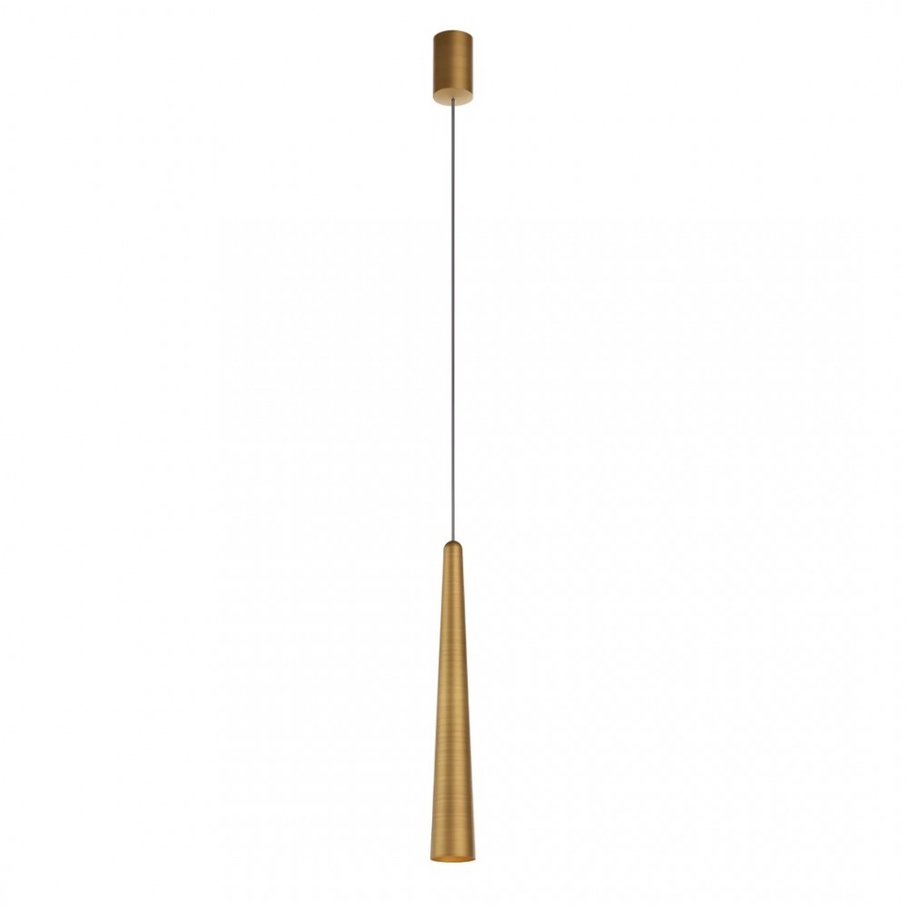 Suspension Redo Botera, metal, antique brass, dimmable, LED, 10W, 750 lumens, warm white 3000K, D.5 cm