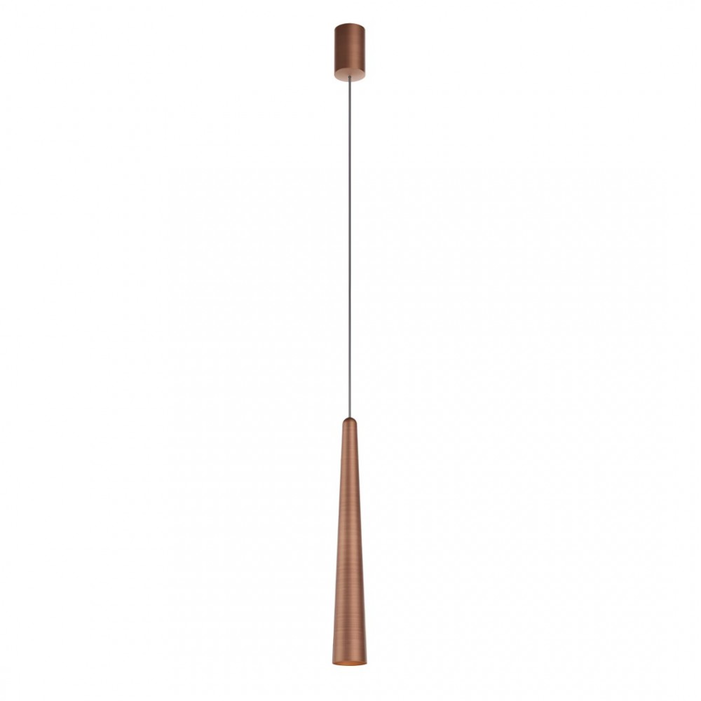 Suspension Redo Botera, metal, antique copper, dimmable, LED, 10W, 750 lumens, warm white 3000K, D.5 cm