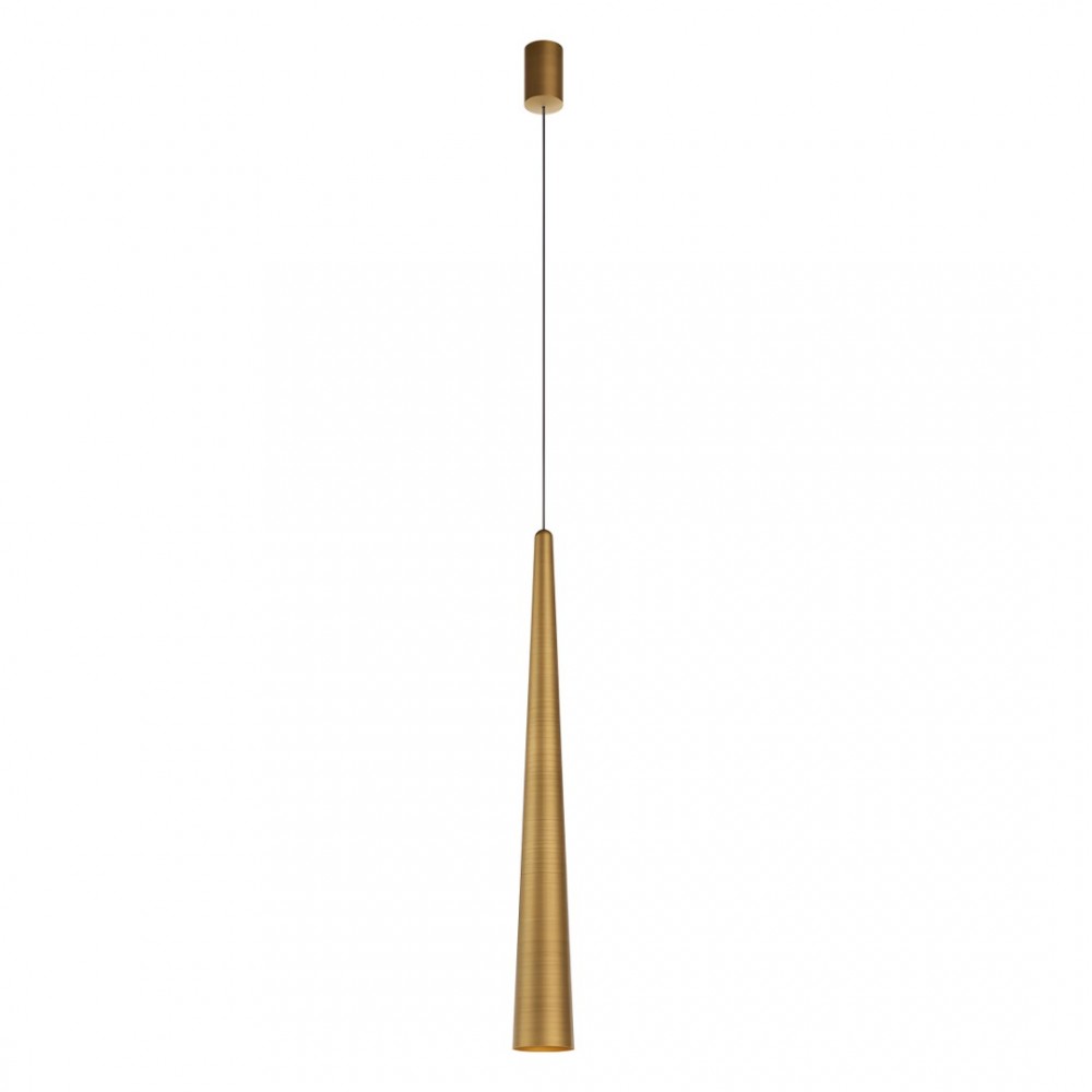 Suspension Redo Botera, metal, antique brass, dimmable, LED, 10W, 770 lumens, warm white 3000K, D.7 cm