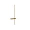 Wall lamp Redo Tangent, metal, matt gold, LED CCT, 6W, 580 lumens, 2700K/2850K/3000K, H.73 cm