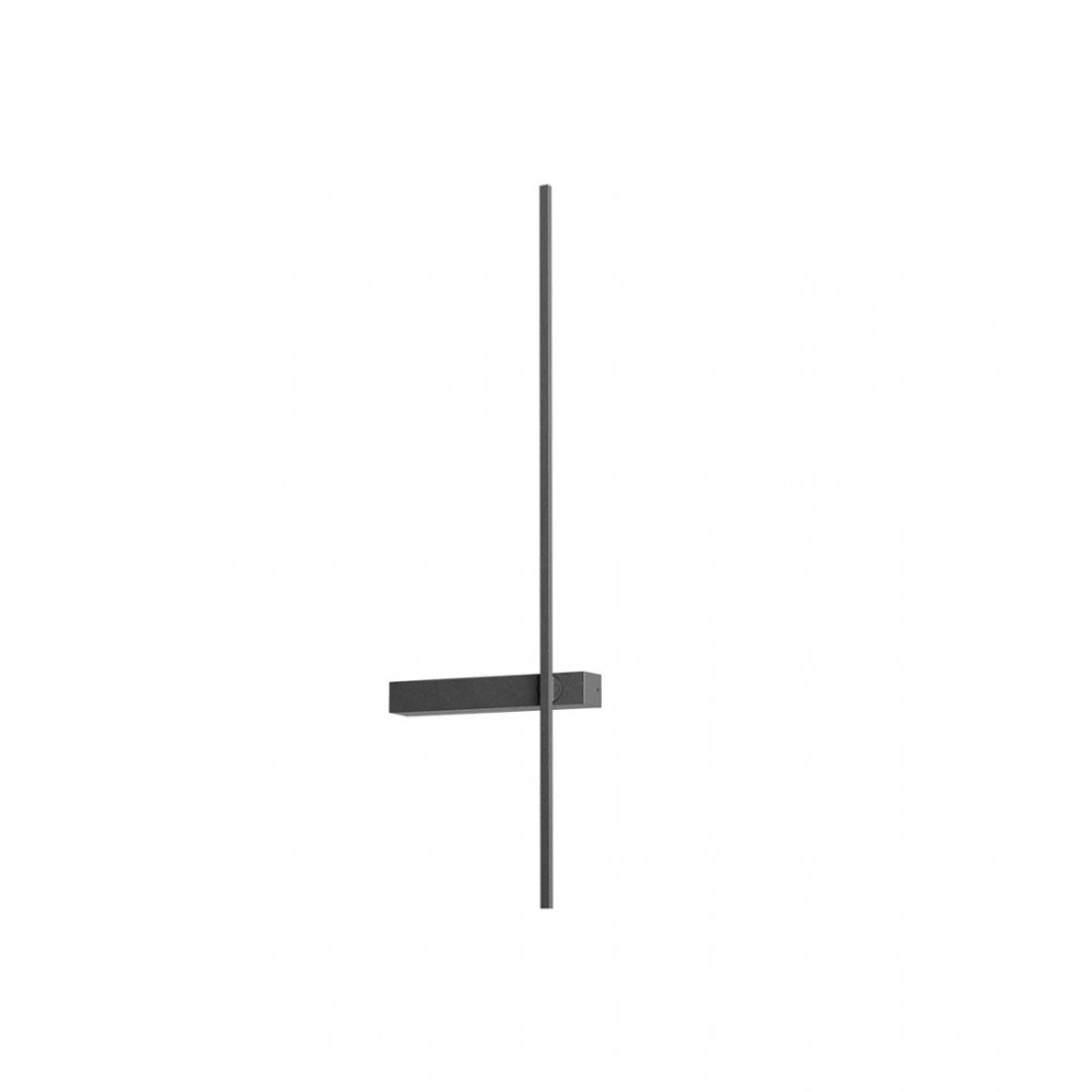 Wall lamp Redo Tangent, metal, sand black, LED CCT, 6W, 580 lumens, 2700K/2850K/3000K, H.73 cm