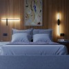 Wall lamp Redo Tangent, metal, sand black, LED CCT, 9W, 860 lumens, 2700K/2850K/3000K, H.103 cm