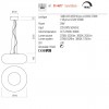Suspension Redo Ethos, metal, glass, sand black, LED CCT, 29W, 1768 lumens, warm white 2700K/3000K, D.41 cm