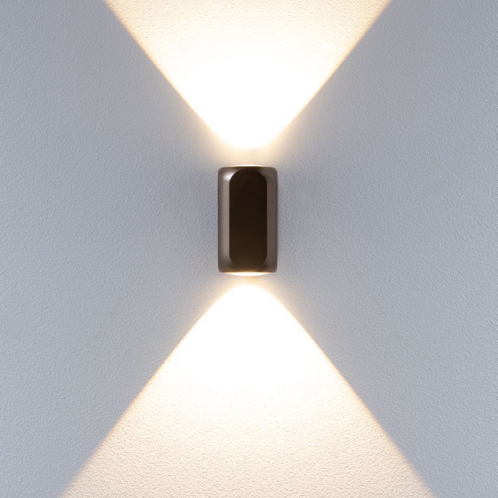 Wall lamp Redo Crisp, metal, brushed brown, dimmable, LED, 7,5W, 414 lumens, warm white 3000K, H.11 cm