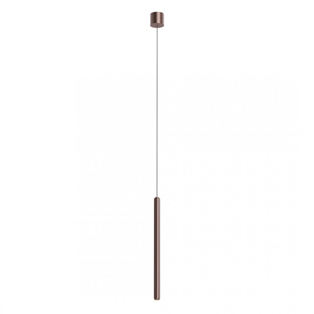 Suspension Redo Crisp, metal, brushed brown, dimmable, LED, 9,5W, 346 lumens, warm white 3000K, D.7 cm