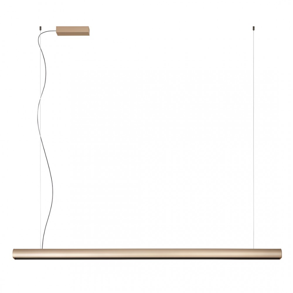 Suspension Redo Cityline, metal, silver coffee/sand black, dimmable, LED CCT, 35W, 2155 lumens, 3000K/4000K, L.150 cm