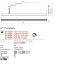 Suspension Redo Cityline, metal, sand white/sand black, LED CCT, 49W, 2961 lumens, 3000K/4000K, L.180 cm
