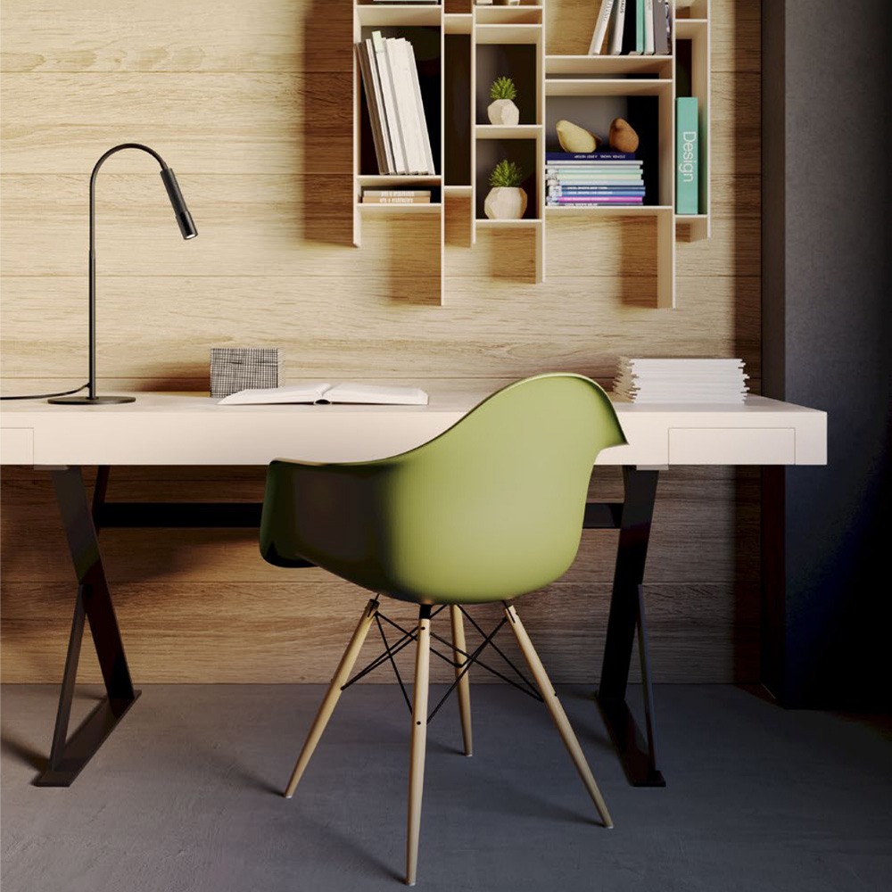 Table lamp Redo Drill, metal, sand black, LED, 8W, 510 lumens, warm white 3000K, H.31 cm
