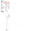 Floor lamp Redo Drill, metal, sand black/aged gold, LED, 8W, 510 lumens, warm white 3000K, H.113 cm