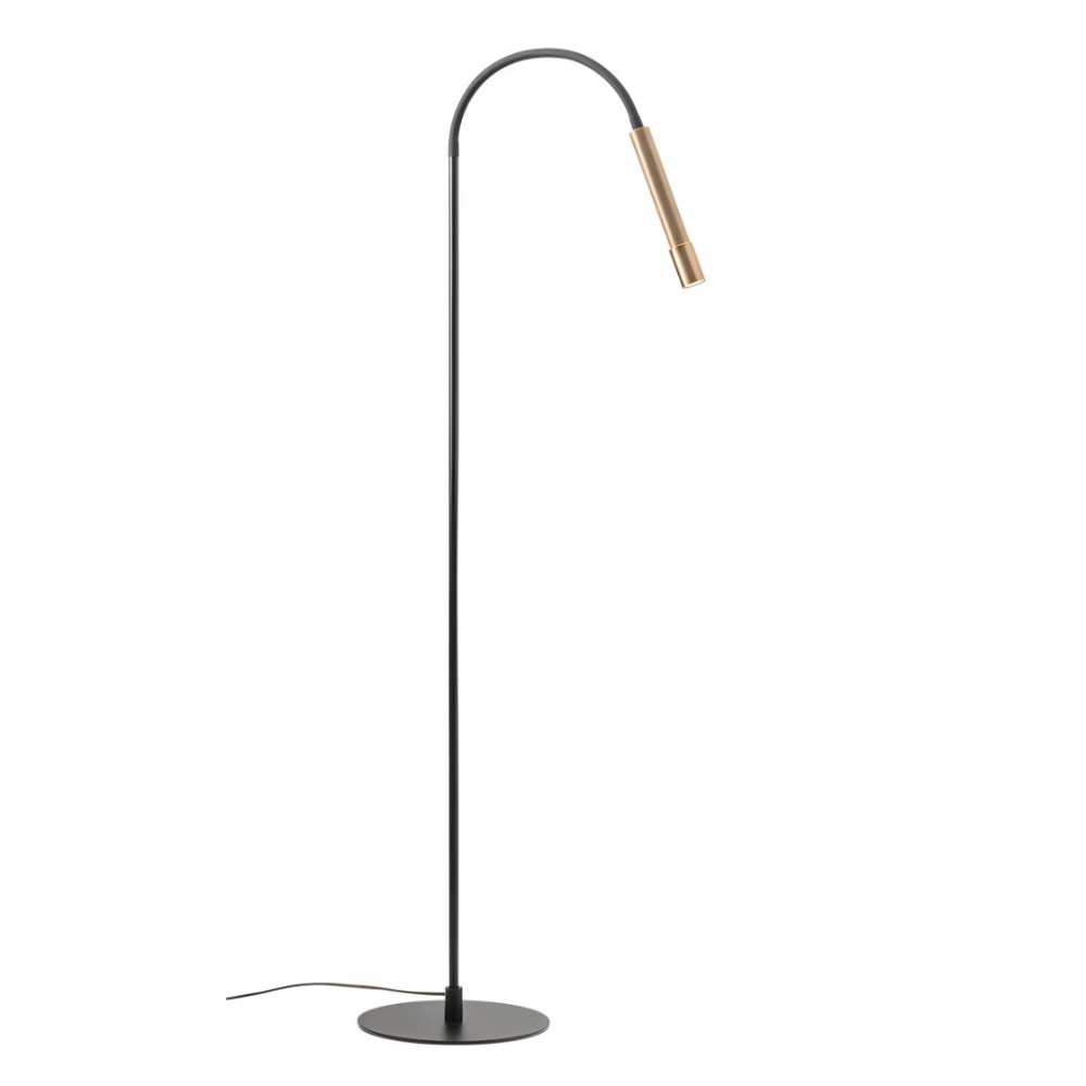 Floor lamp Redo Drill, metal, sand black/antique bronze, LED, 8W, 510 lumens, warm white 3000K, H.113 cm