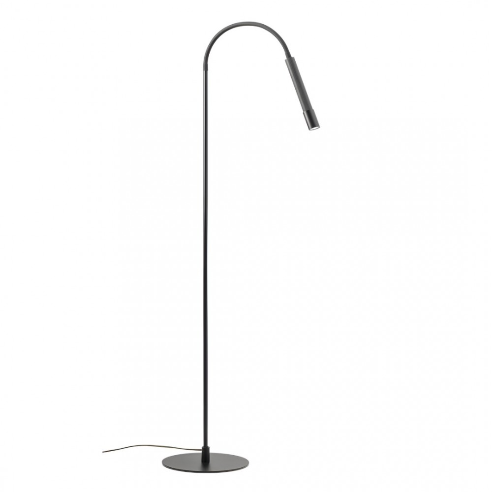 Floor lamp Redo Drill, metal, sand black, LED, 8W, 510 lumens, warm white 3000K, H.113 cm