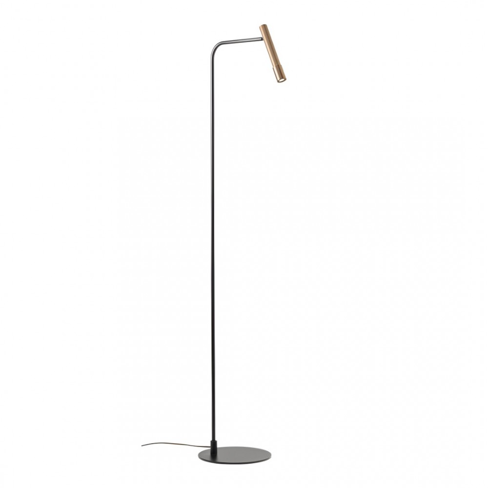 Floor lamp Redo Drill, metal, sand black/antique bronze, LED, 8W, 510 lumens, warm white 3000K, H.143 cm