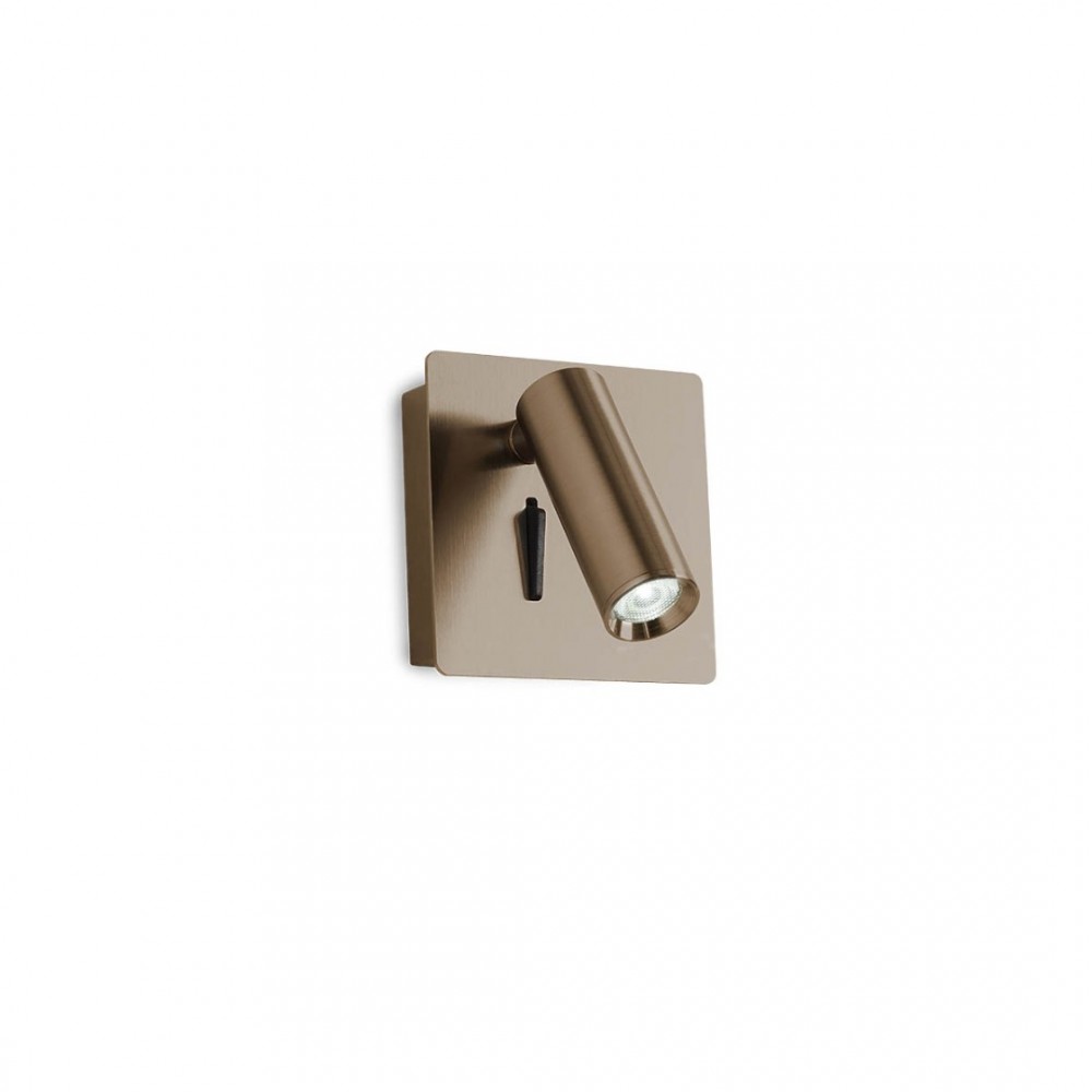 Wall lamp Redo Tomix, metal, antique bronze, LED, 3W, 133 lumens, warm white 3000K, H.9 cm
