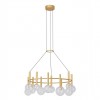 Pendant lamp Redo Bolla, metal, glass, matt gold, LED CCT, 53W, 4230 lumens, warm white 2700K/3000K, D.84 cm