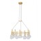 Pendant lamp Redo Bolla, metal, glass, matt gold, LED CCT, 53W, 4230 lumens, warm white 2700K/3000K, D.84 cm