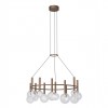 Pendant lamp Redo Bolla, metal, glass, matt coffee, LED CCT, 53W, warm white 2700K/3000K, D.84 cm