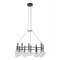 Pendant lamp Redo Bolla, metal, glass, sand black, LED CCT, 53W, 4230 lumens, warm white 2700K/3000K, D.84 cm