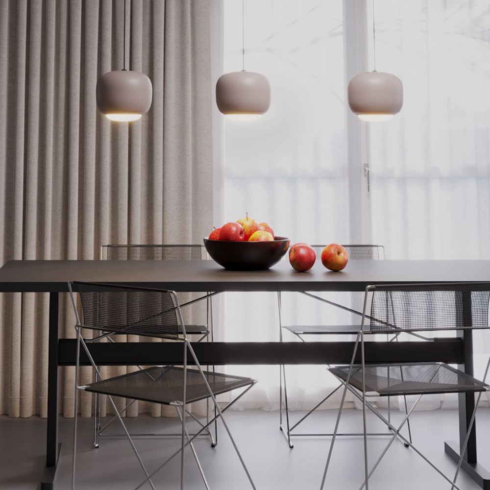 Suspension Redo Dubbo, metal, nude pink, LED CCT, 21W, 2372 lumens, 2700K/3000K/4000K, D.30 cm