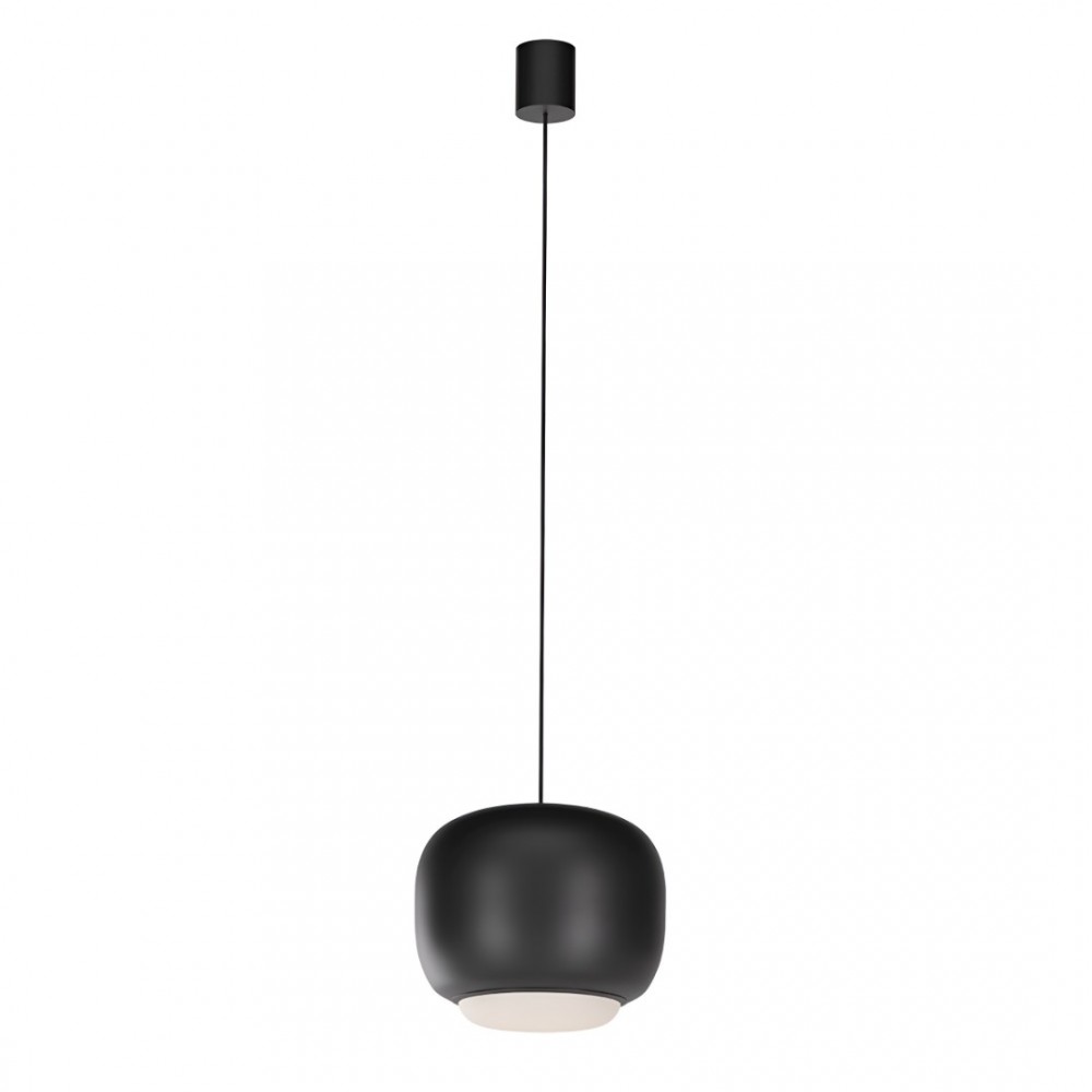 Suspension Redo Dubbo, metal, matt black, LED CCT, 21W, 2372 lumens, 2700K/3000K/4000K, D.30 cm