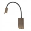 Wall lamp Redo Hello, metal, antique bronze, LED, 3W, 240 lumens, warm white 3000K, L.35 cm