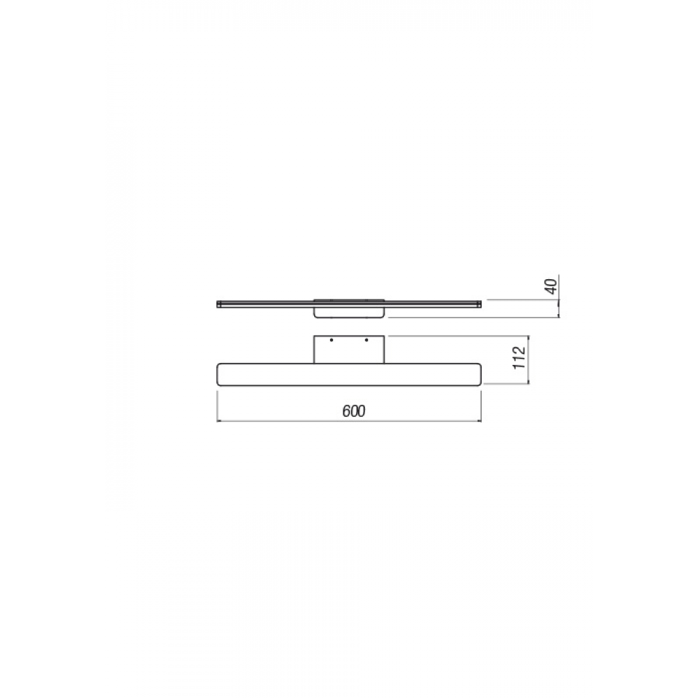 Wall lamp Redo Barrio, metal, sand white, LED, 17W, 1805 lumens, neutral white 4000K, IP44, L.60 cm
