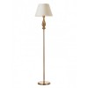 Floor lamp Smarter Fabiola, metal, fabric, brass, 1XE27, H.155 cm
