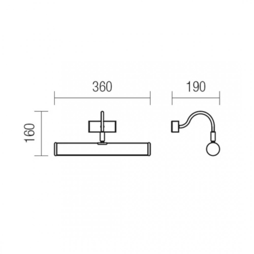 Wall lamp Redo Cairo, metal, white/gold, 2XE14, L.36 cm