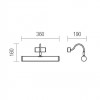 Wall lamp Redo Cairo, metal, white/gold, 2XE14, L.36 cm