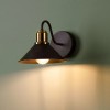 Wall lamp Smarter Verner, metal, matt brown, 1XE27, H.18 cm