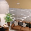 Pendant lamp Redo Orbit, metal, sand white, LED, 151W, 11812 lumens, neutral white 4000K, D.120 cm