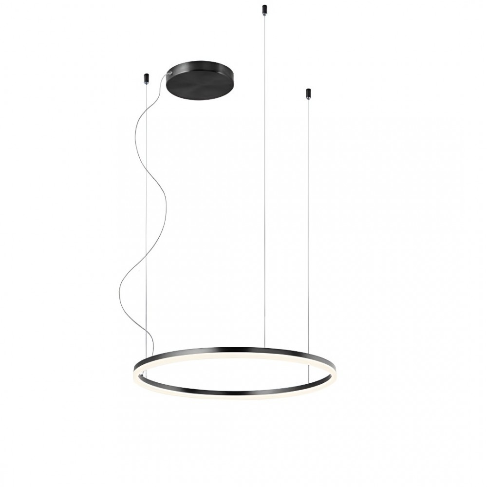 Pendant lamp Redo Orbit, metal, sand black, LED, 42W, 3568 lumens, warm white 3000K, D.60 cm