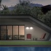 Wall lamp Redo Chalet, metal, dark grey, LED, 8W, 576 lumens, warm white 3000K, L.23 cm, IP54