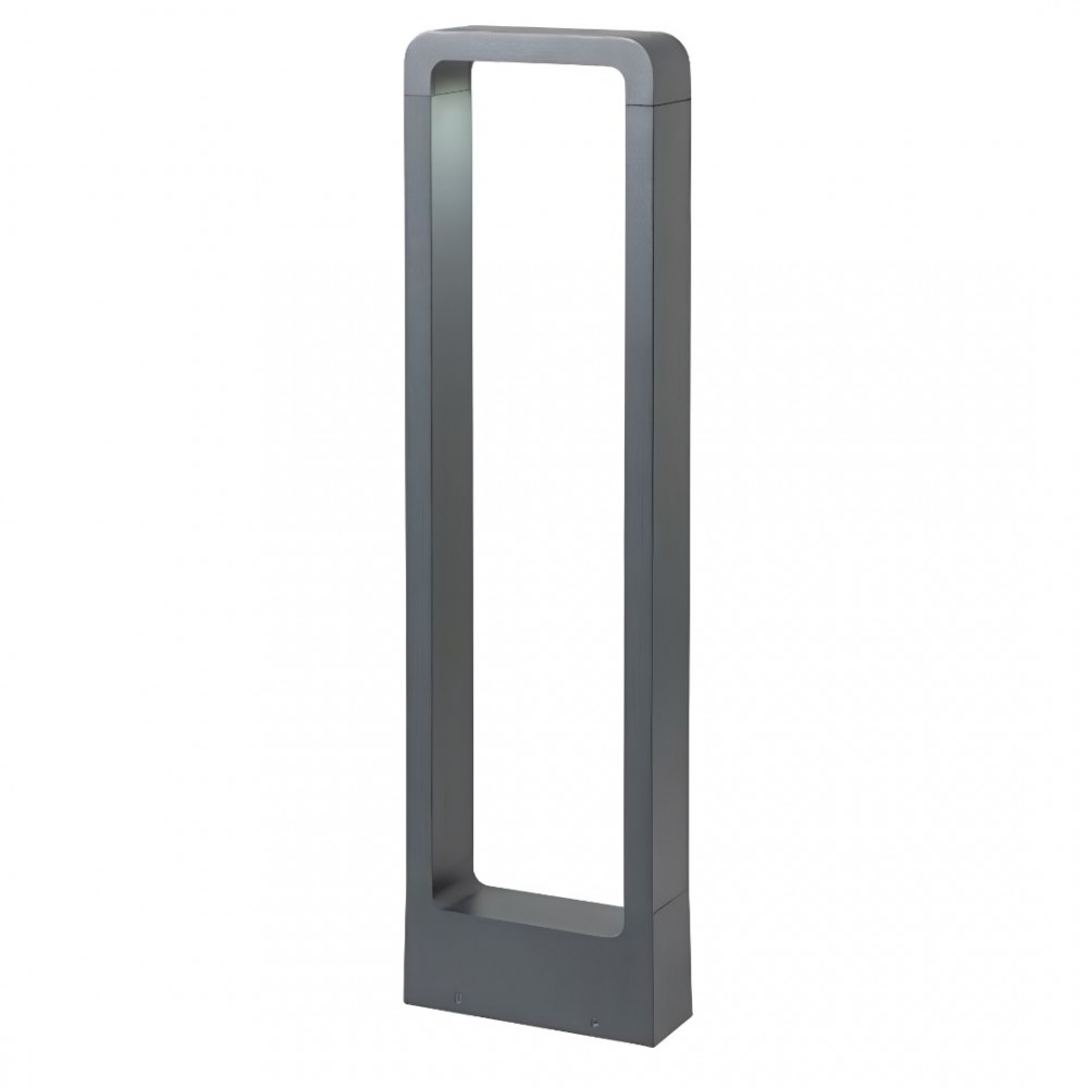 Bollard Redo Radeon, metal, dark grey, LED, 9W, 688 lumens, warm white 3000K, H.60 cm, IP54