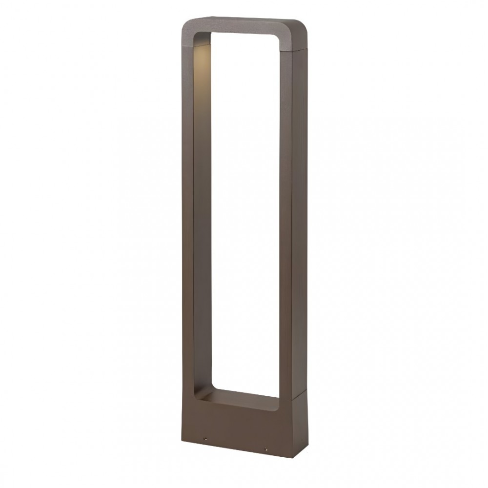 Bollard Redo Radeon, metal, dark brown, LED, 9W, 688 lumens, warm white 3000K, H.60 cm, IP54