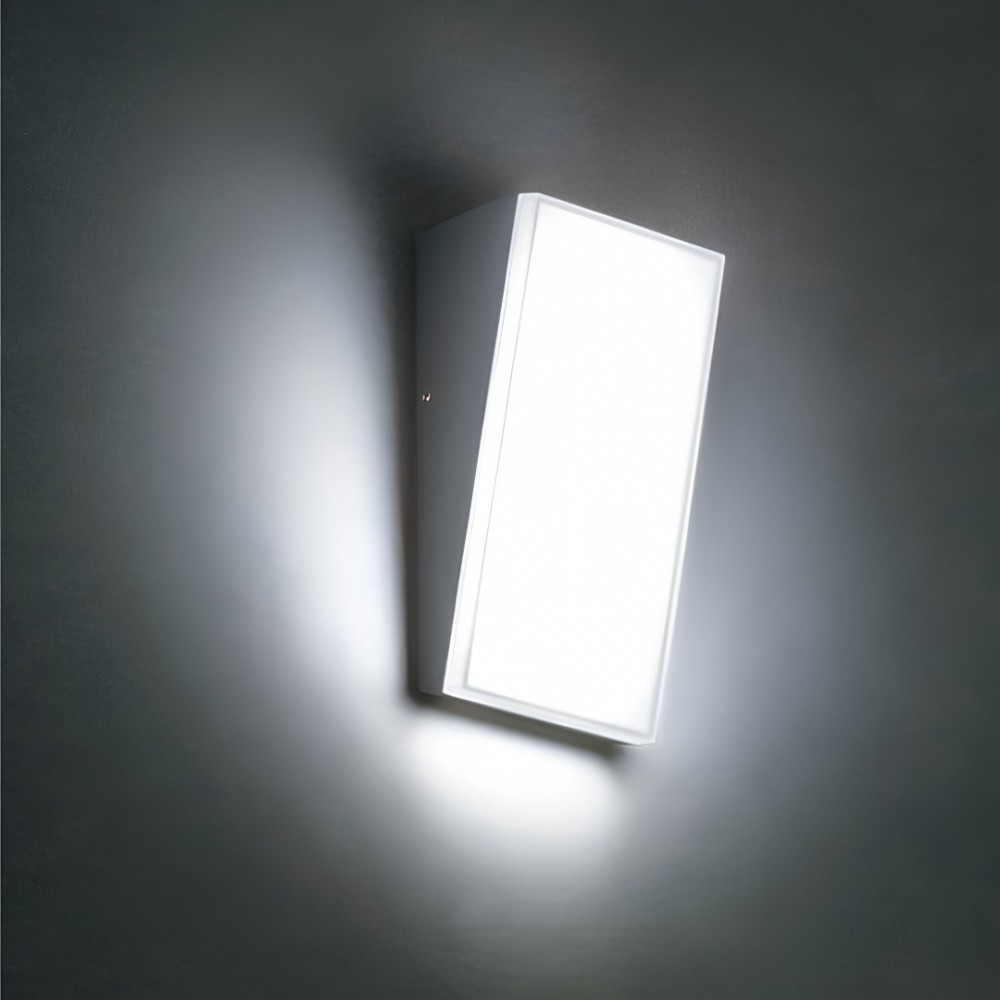 Wall lamp Redo Tokyo, metal, dark grey, LED, 12W, 1150 lumens, warm white 3000K, H.18 cm, IP54