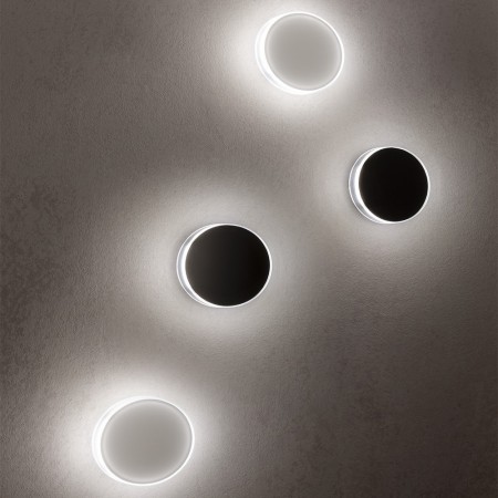 Wall lamp Redo Discus, metal, sand white, indirect light, LED, 12W, 300 lumens, warm white 3000K, IP65