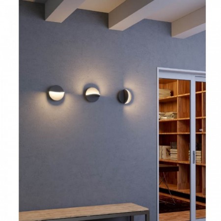 Wall lamp Redo Gimbal, metal, dark grey, LED, 16W, 992 lumens, warm white 3000K, D.18 cm, IP65