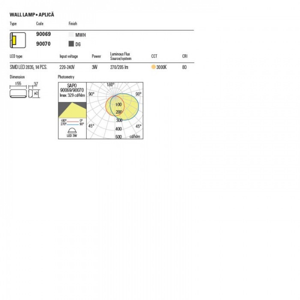 Step light Redo Sapo, metal, sand white, LED, 3W, 205 lumens, warm white 3000K, L.15 cm, IP65