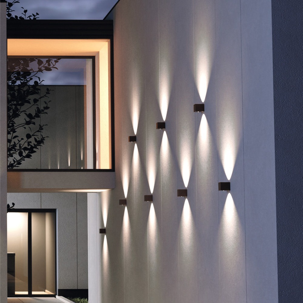 Wall lamp Redo Teko, metal, dark brown, LED, 13,8W, 980 lumens, warm white 3000K, H.9 cm, IP65