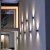 Wall lamp Redo Teko, metal, dark brown, LED, 13,8W, 980 lumens, warm white 3000K, H.9 cm, IP65