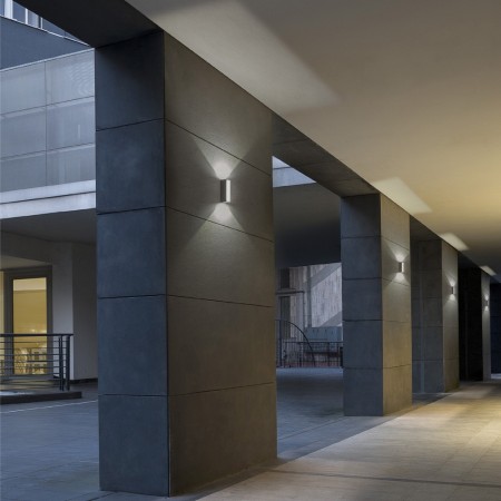 Wall lamp Redo Ivar, metal, dark grey, LED, 8W, 583 lumens, warm white 3000K, IP54