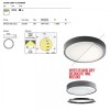 Ceiling lamp Redo Ponza, dark grey, LED, 17,5W, 1016 lumens, warm white 3000K, D.30 cm, IP65