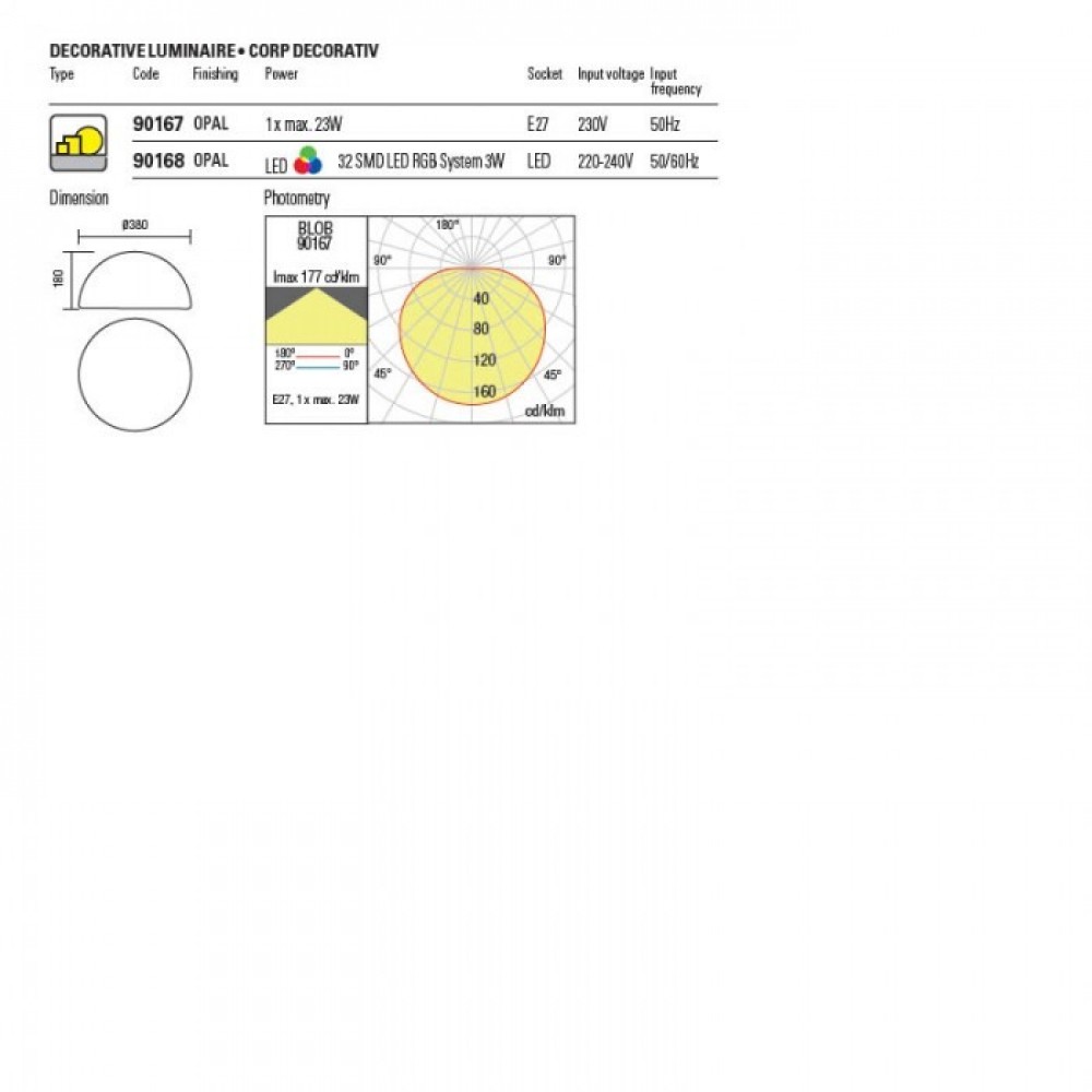 Decorative outdoor light Redo Blob, polyethylene, white, remote control, LED RGB, D.38 cm, IP65